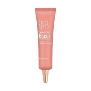 Swiss Beauty Cream It Up Blush | Highly pigmented | Super-blendable | Long-lasting | Enriched with Shea Butter | Multipurpose | Shade-03 Cheeky Peach, 10ml